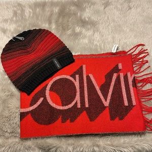 CALVIN KLEIN hat & scarf set